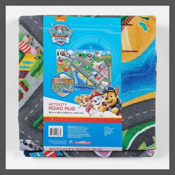 Open Box - PAW Patrol - 40" x 54" PAW Patrol Activity Road Rug Blue - Picture 4 of 4